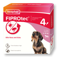 Beaphar Fiprotec for Small Dog, 4 Pipettes