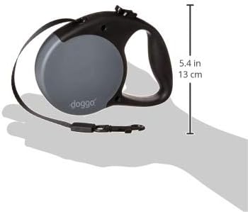 Doggo everyday retractable leash 4m, S, grey