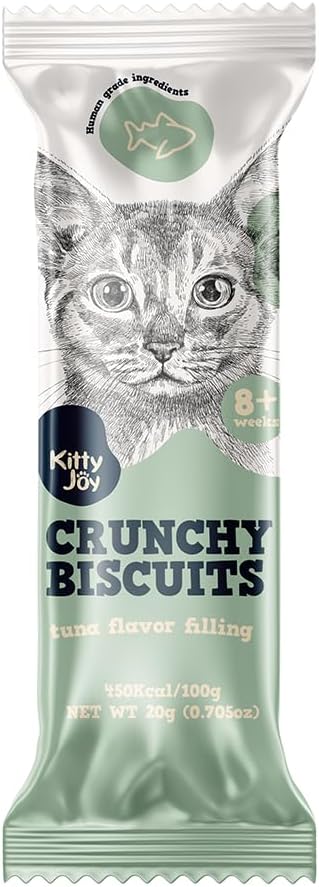Kitty Joy Crunchy Biscuits with Tuna Flavor Filling Cat Treats 20g