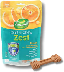 Happi Doggy Dental Chew Zest - Orange-2.5" (18 pieces)- 150g