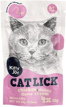 Cat Lick Chicken + Shrimp Flavor Cream Cat Treats (4x15g) 60g