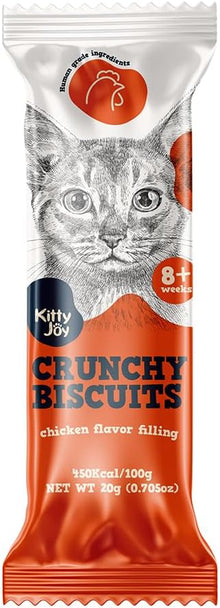 Kitty Joy Crunchy Biscuits with Chicken Flavor Filling Cat Treats 20g