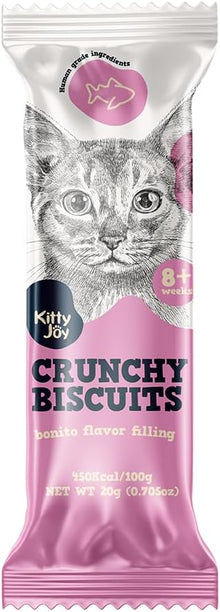 Kitty Joy Crunchy Biscuits with Bonito Flavor Filling Cat Treats 20g