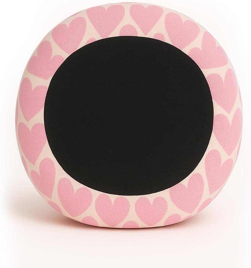 Doctor Pet Heart Dog Bed Medium - Pink - Premium Circular Bolstered Pet Bed with Sustainable Filling & Machine Washable Fabric – 85 x 55 x 15 cm