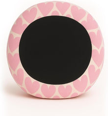 Doctor Pet Heart Dog Bed Medium - Pink - Premium Circular Bolstered Pet Bed with Sustainable Filling & Machine Washable Fabric – 85 x 55 x 15 cm