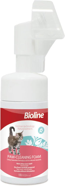 Bioline paw cleaning foam for cat 100 ml, multicolor
