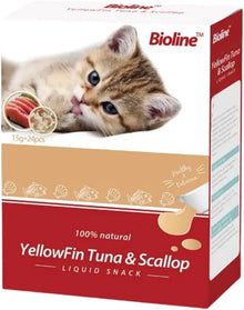 Bioline Cat Treats 15g x 24[Flavor - Yellowfin Tuna & Scallop]