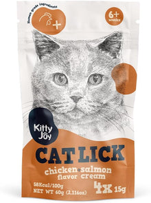 Cat Lick Chicken + Salmon Flavor Cream Cat Treats 60g,4x15g
