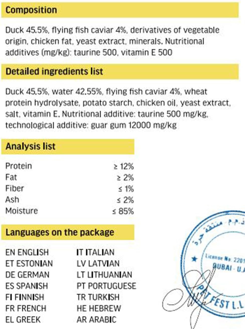 Cat Fest Creamy Snacks-Duck With Caviar 4x10g