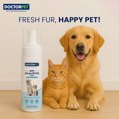 Doctor Pet Dry Shampoo Foam Pawsitively Fresh 200ml
