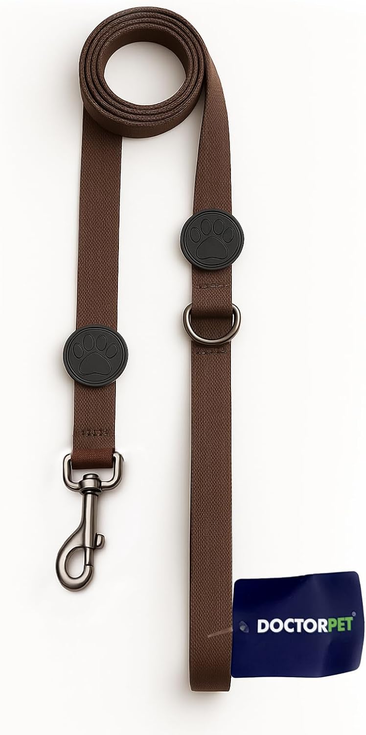 DOCTOR PET AIR MESH LEASH DARK BROWN XS