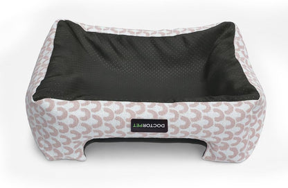 Doctor Pet Block Rectangle Pet Bed Small - Pink - Premium Waterproof Bed with Sustainable Filling, Non-Slip Base & Durable Exterior – 60 x 50 x 19 cm