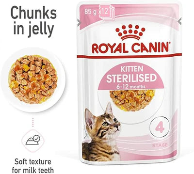 Royal Canin Kitten Sterilised In Jelly Wet Food 85G