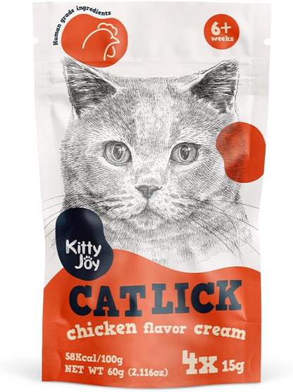 Cat Lick Chicken Flavor Cream Cat Treats 60g, 4x15g