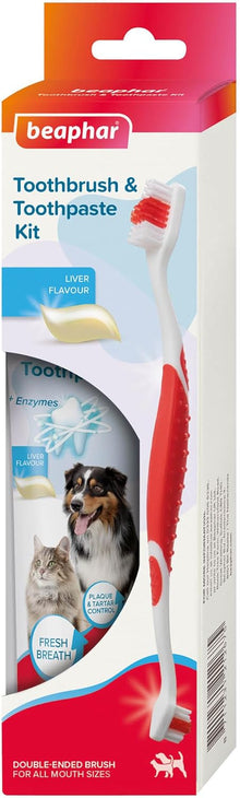 Beaphar Toothbrush & Toothpaste Combipack for Dogs & Cats
