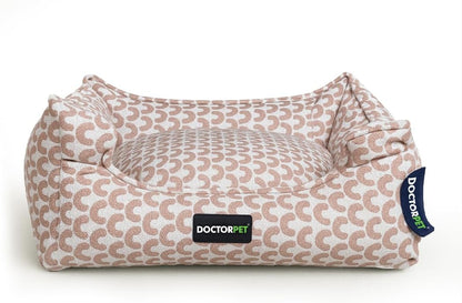 Doctor Pet Block Rectangle Pet Bed Small - Pink - Premium Waterproof Bed with Sustainable Filling, Non-Slip Base & Durable Exterior – 60 x 50 x 19 cm