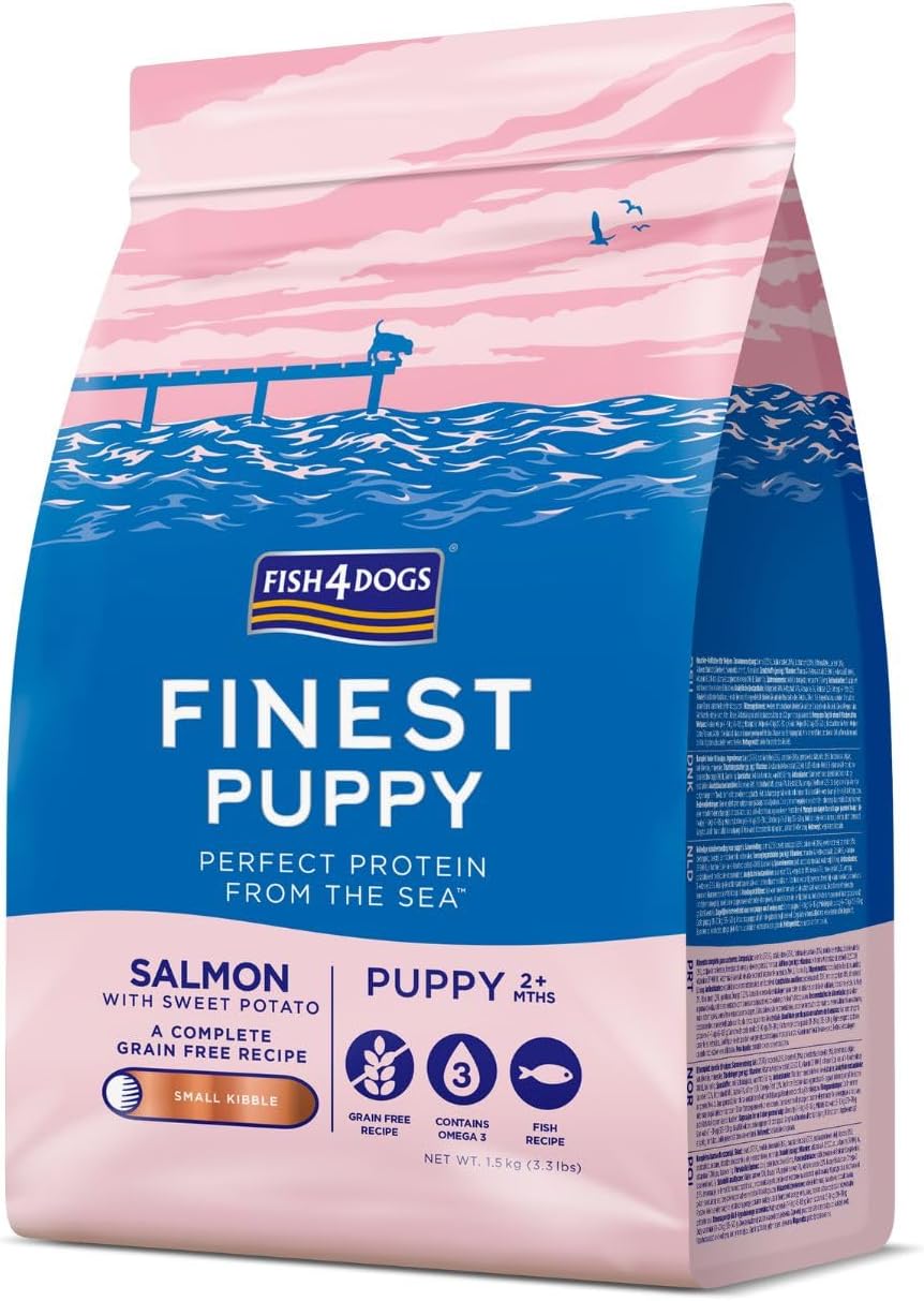 Fish4Dogs Puppy Salmon Sweet Potato Small Kibble 1.5kg