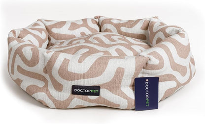 Doctor Pet Pumpkin Dog Bed Small - Pink - Soft & Durable Washable Pet Bed, with Non Slip Base- 50 x 50 x 29 cm