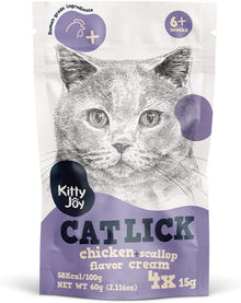Cat Lick Chicken + Scallop Flavor Cream Cat Treats 60g 4x15g