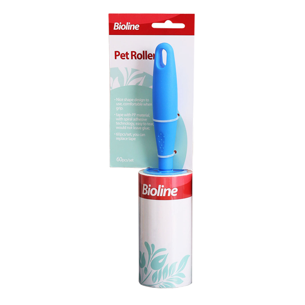 Bioline Pet Hair Remover Sticky Roller With 60 Sticky Tape Layers