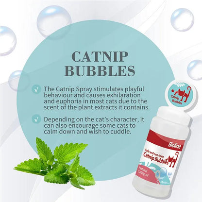 Bioline Pets Playful Behavior Stimulants Catnip Bubbles 120 ml