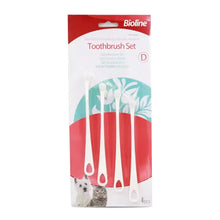 Bioline Tooth Brush for Cats and Puppies Set 4 Pieces