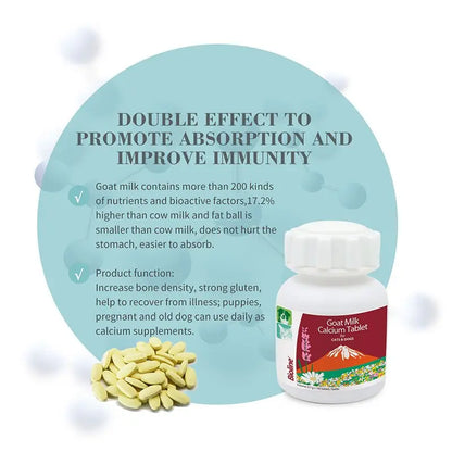 Bioline Goat Milk Calcium Tablet for Cats and Dogs 160 Tablets