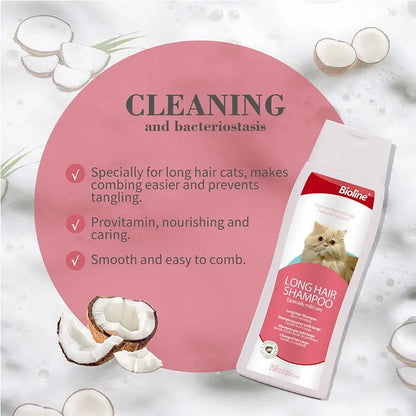 Bioline Long Hair Shampoo Cat 250ml