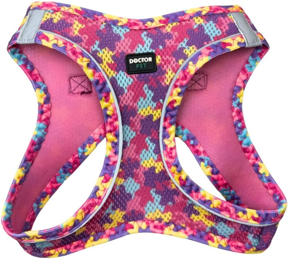 DOCTOR PET AIR MESH HARNESS ROSEA CAMOUFLAGE 2XS