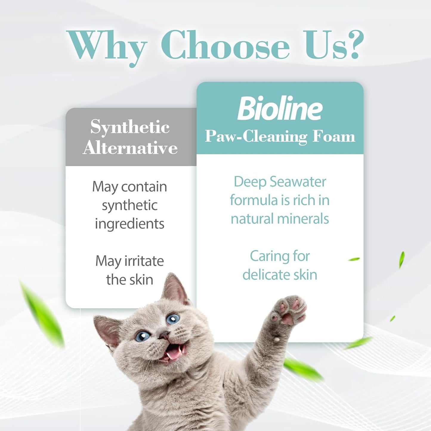 Bioline paw cleaning foam for cat 100 ml, multicolor