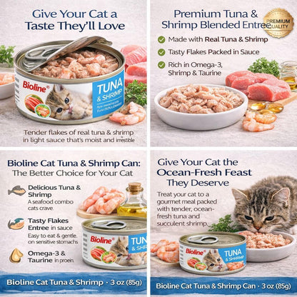Bioline Cat Tuna Can Flavor Tuna + Shrimp 85g