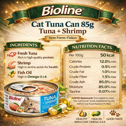 Bioline Cat Tuna Can Flavor Tuna + Shrimp 85g