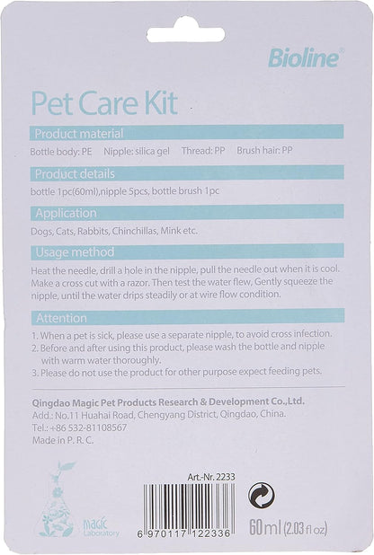 Bioline Nursing & Feeding Bottle Kit for Cats & Dogs 60ml