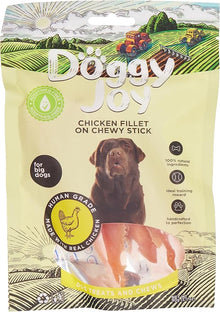 Doggy Joy Chicken Fillet on Chewy Stick Dog Treats 90g
