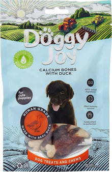 Doggy Joy Calcium Bones With Duck Puppy Treats 90g