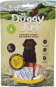 Doggy Joy Chicken Strips on Chewy Stick Dog Treats 90g
