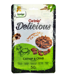 Dentalight Catnip Semi Moist & Soft Cat Treat 50g (Catnip & Crab)