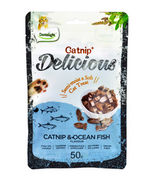 Dentalight Catnip Semi Moist & Soft Cat Treat 50g (Catnip & Ocean fish)