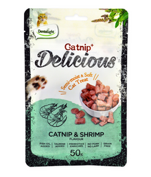 Dentalight Catnip Semi Moist & Soft Cat Treat 50g (Catnip & Shrimp)