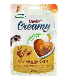 Dentalight Caviar Creamy Lickable Cat Treat 5pcs x 10g (Caviar & Chicken)