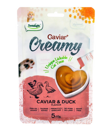 Dentalight Caviar Creamy Lickable Cat Treat 5pcs x 10g (Caviar & Duck)