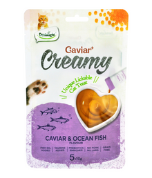 Dentalight Caviar Creamy Lickable Cat Treat 5pcs x 10g (Caviar & Ocean Fish)