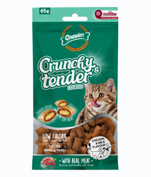 Gnawlers Crunchy & Tender Cat Treats 65g (Chicken & Milk)