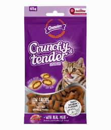 Gnawlers Crunchy & Tender Cat Treats 65g (Salmon)