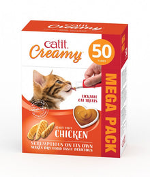 Catit Creamy Treats Mega Pack Chicken, 50 tubes/box