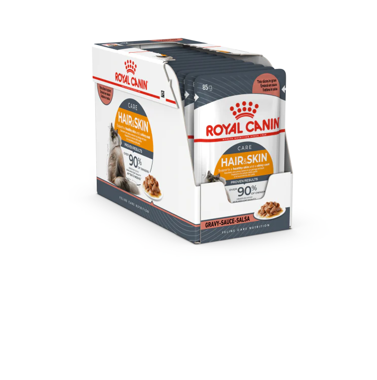 Royal Canin Feline Care Nutrition Hair & Skin in Gravy Adult Wet Cat Food