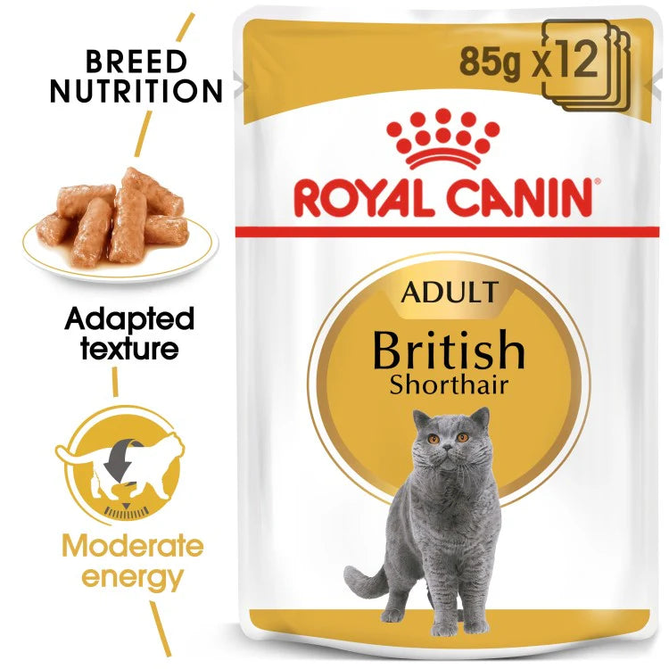 Royal Canin British Shorthair Adult Wet Cat Food - 85G