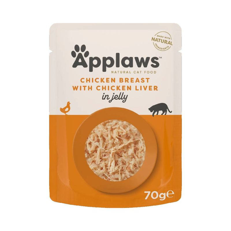 Applaws Chicken with Liver in Jelly Adult Wet Cat Food 70g Pouch 70G