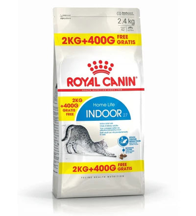 Royal Canin Indoor 27 Adult Cat Dry Food 10kg + 2kg FREE Promo Bag